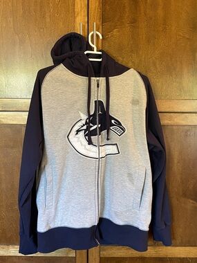 Canucks NHL Two-Tone Zip Hoodie